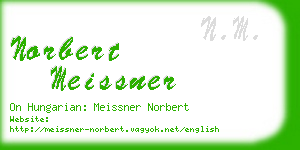 norbert meissner business card